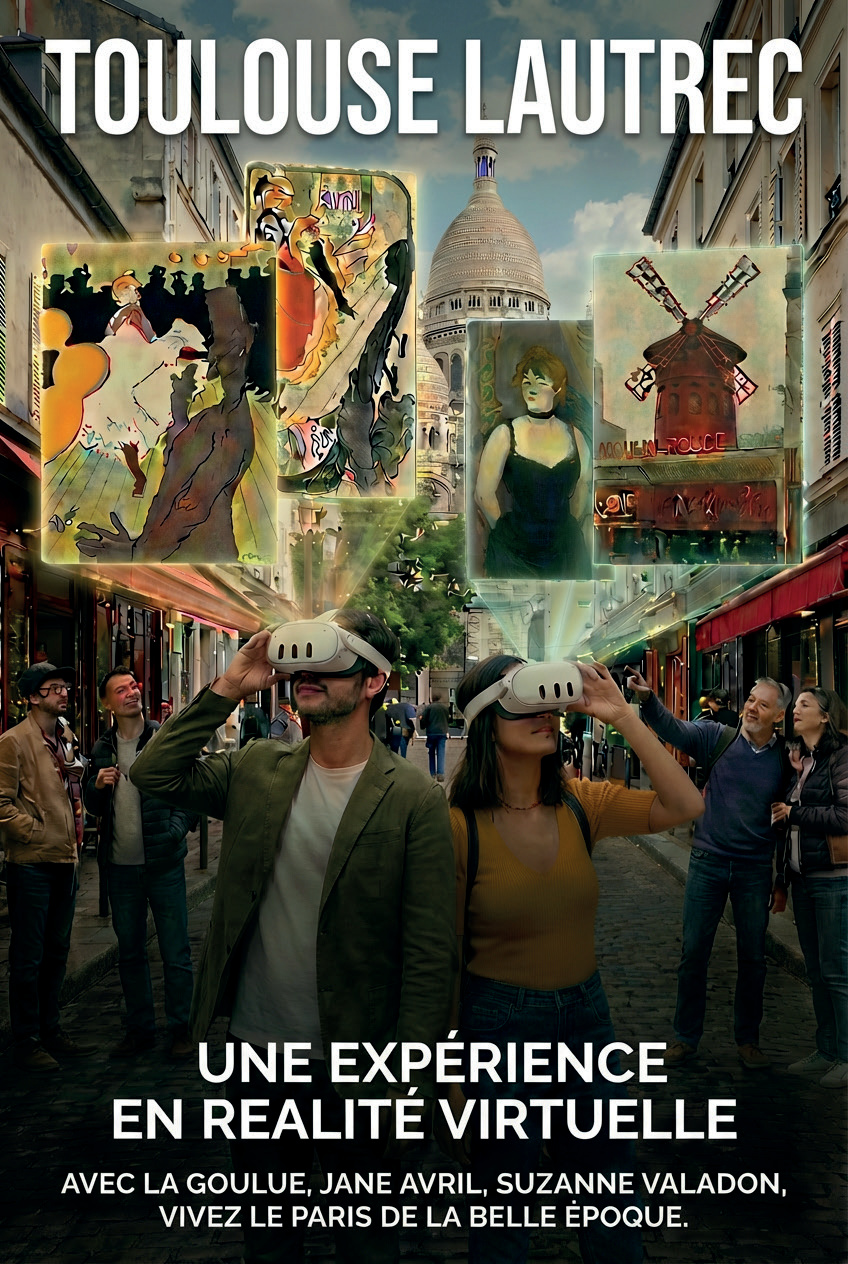 Affiche Toulouse-Lautrec : expérience VR au Moulin Rouge